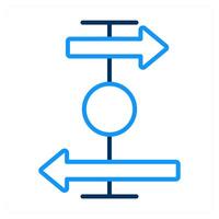 Sequence and line icon concept vector