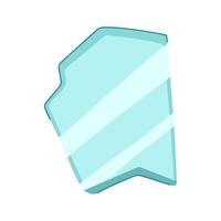 jagged glass broken shard cartoon illustration vector