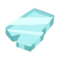 piece glass broken shard cartoon illustration vector