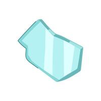 fracture glass broken shard cartoon illustration vector