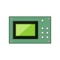 display oscillograph cartoon illustration vector