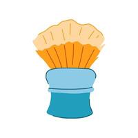 grooming shaving brush cartoon illustration vector