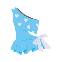 Ruffled dress icon in trendy style, ready to use vector