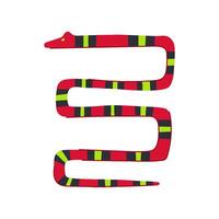 python snake oriental cartoon illustration vector
