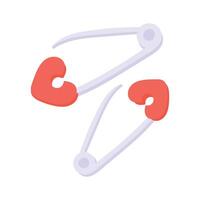Ready to use icon of safety pins, premium vector