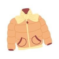 Cozy puffer jacket design in modern style vector