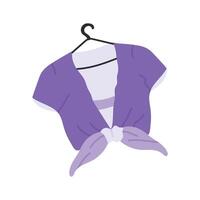 Well designed icon of cropped tie top with a knotted front vector