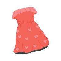 Cute off shoulder dress with heart patterns, ready to use icon vector