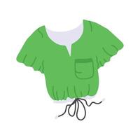 Casual crop top design, ready for premium use vector