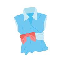 Sleeveless shirt with a pink sash accent, ready to use icon o vector