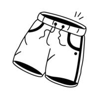 An editable icon of shorts in modern flat style, beachwear vector