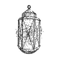 rustic vintage lantern sketch hand drawn vector