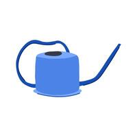 flowers watering can metal cartoon illustration vector