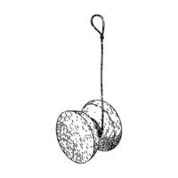 string yo yo sketch hand drawn vector