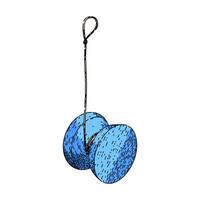 string yo yo sketch hand drawn vector