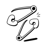Ready to use icon of safety pins, premium vector