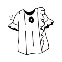 Check this unique icon of ruffle dress, editable design style vector
