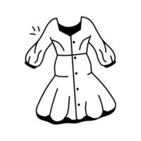 Beautifully designed icon of buttoned dress in modern style vector