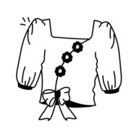 Get this amazing icon of coral blouse in trendy style, ready to use vector