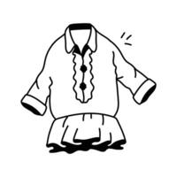 Unique icon of pleated top in modern style, ready to use vector