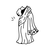 Visually appealing icon of saree in trendy style vector