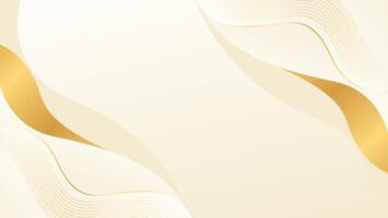 Abstract beige luxury elegant background with gold lines. Modern wallpapers with wave shapes vector