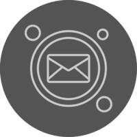 Mail Button Outline Style Icon vector