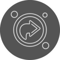 Forward Button Outline Style Icon vector