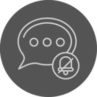 Silent mode Grey Outline Style Icon vector