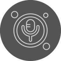 Voice Button Outline Style Icon vector