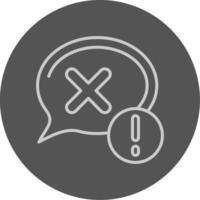 Close notification Grey Outline Style Icon vector
