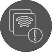 Screen mirroring Grey Outline Style Icon vector