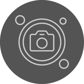 Capture Button Outline Style Icon vector