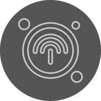Hotspot Button Outline Style Icon vector