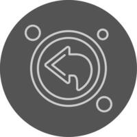Back Button Outline Style Icon vector