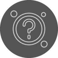 FAQ Button Outline Style Icon vector