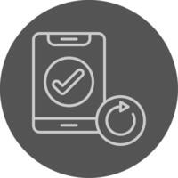 Auto-rotate Grey Outline Style Icon vector