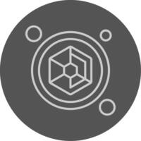 Spider Web Button Outline Style Icon vector