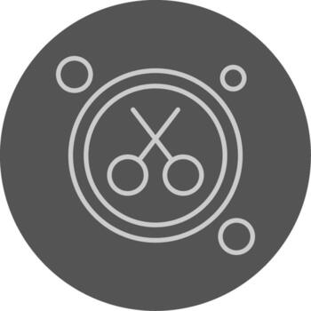 Cut Button Outline Style Icon vector