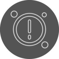 Attension Button Outline Style Icon vector