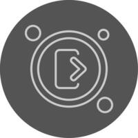 Sign Out Button Outline Style Icon vector