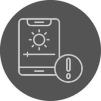 Adaptive brightness Grey Outline Style Icon vector