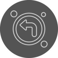 Turn left Outline Style Icon vector