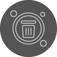 Delete Button Outline Style Icon vector