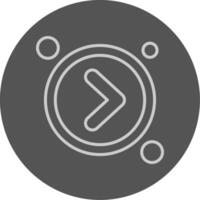 Navigation arrow right Outline Style Icon vector