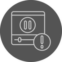 Pause Grey Outline Style Icon vector
