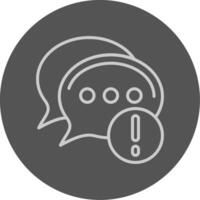 Speech bubble Grey Outline Style Icon vector