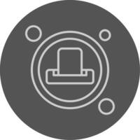 Print Button Outline Style Icon vector