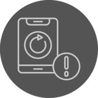 Rotate Grey Outline Style Icon vector