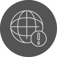 World Grey Outline Style Icon vector